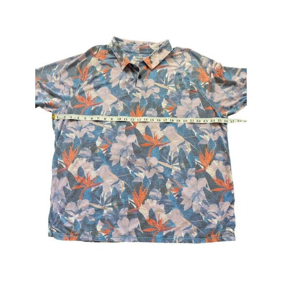 Tommy Bahama IslandZone Polo Shirt Rainforest Floral Short Sleeve Mens Size XXXL - Picture 5 of 6
